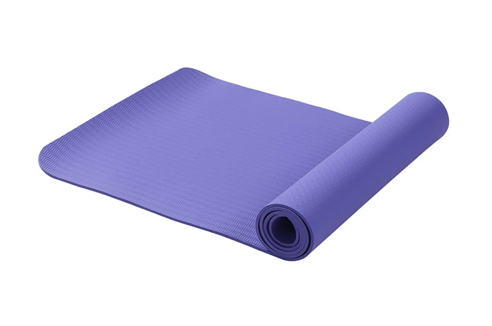 FX высококачественный нескользящий коврик для йоги 6 мм TPE коврик для йоги и спорта для фитнеса пилатеса гимнастики Colchonete Pad 183*61*0,6 см