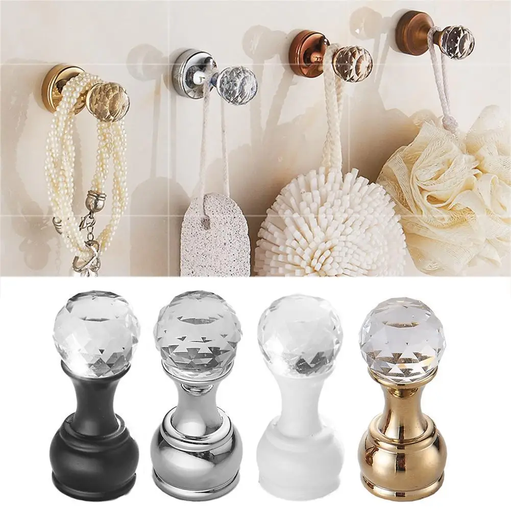 European Retro Clothes Hook Crystal Antique Brass Wall Rack Cloth Robe For Bathroom Accessory Hanger Copper | Обустройство дома