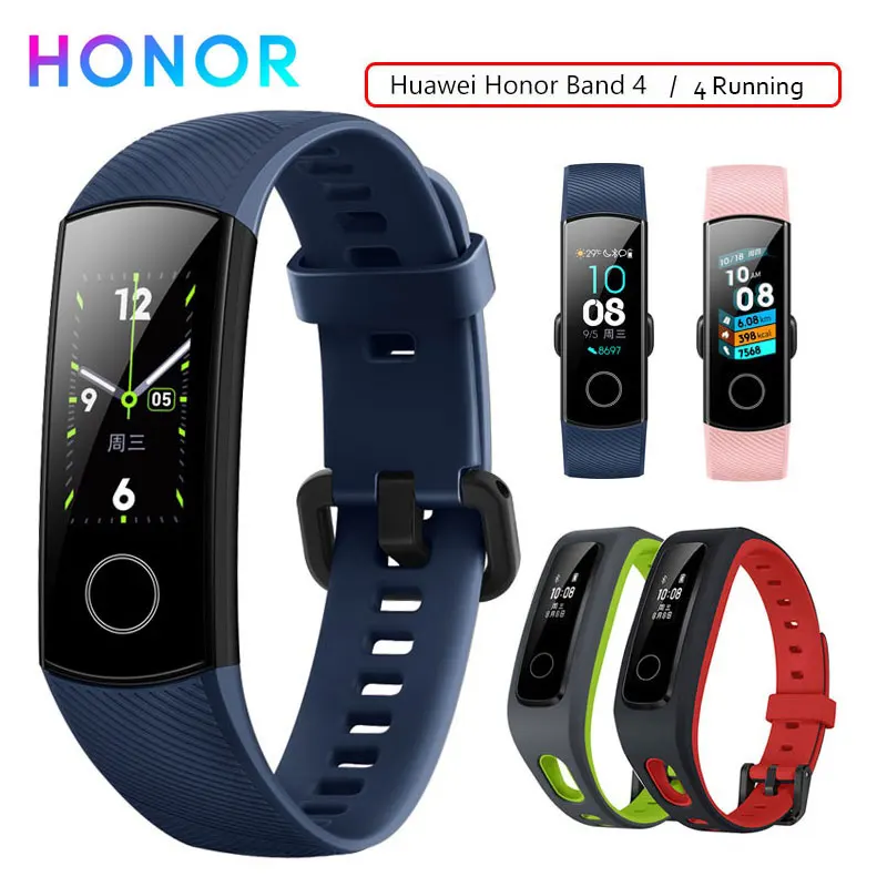 Браслет HONOR Band 4, умный фитнес-браслет, трекер, спортивный браслет, трекер активности в реальном времени, смарт-носимые устройства