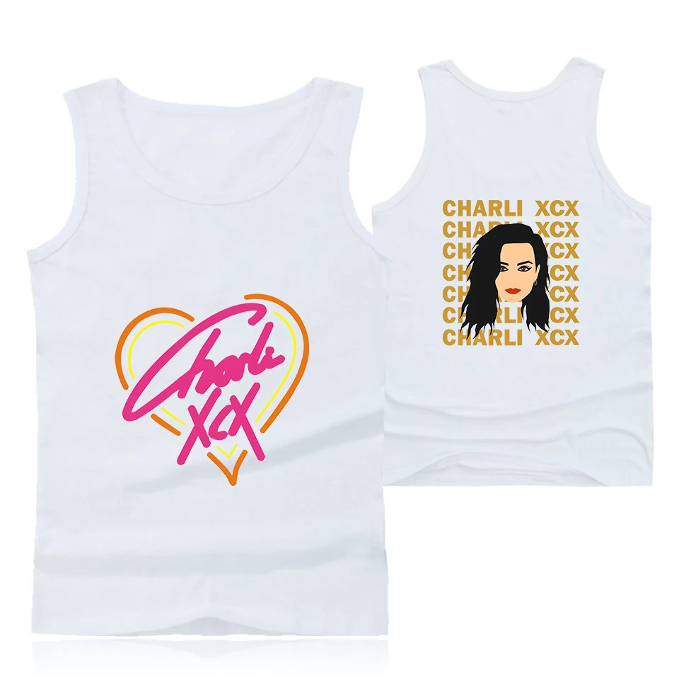 Модные рубашки без рукавов майка Charli xcx с принтом звезды Мужская рубашка для фитнеса мужская фуфайка для бодибилдинга тренировки спортзала фитнеса мужчин