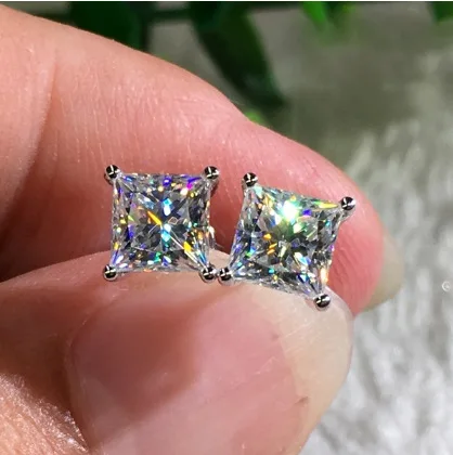 

2020 Fashion Crystal Zircon Stud Earrings For Women Elegant Geometric Boucle D'oreille Oorbellen Sweet Wedding Jewelry