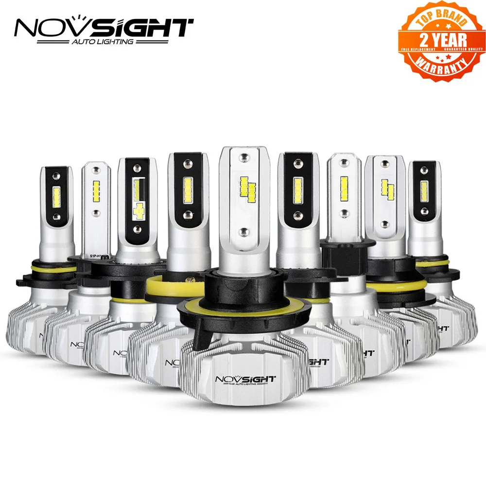 NOVSIGHT головной светильник H4 H7 H8/H9/H11 H1 H3 9005 9006 9007 H13 светодиодный для автомобиля