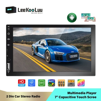 

LeeKooLuu 2 Din Car Stereo Radio 7 inch Capacitive Touch Screen Car Multimedia Player Bluetooth FM Radio TF USB Universal Radio