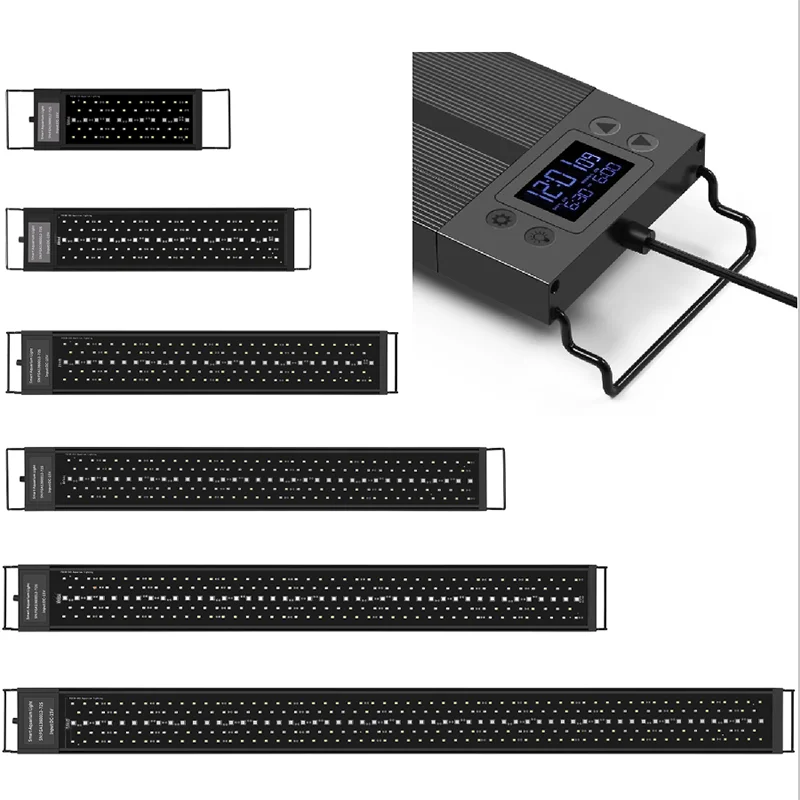 LED Lamp Aquarium Light Aquarium Lamp 8 Colors Auto On Off Full Spectrum Fish Tank Light for Water Plants Timer Sunrise Sunset