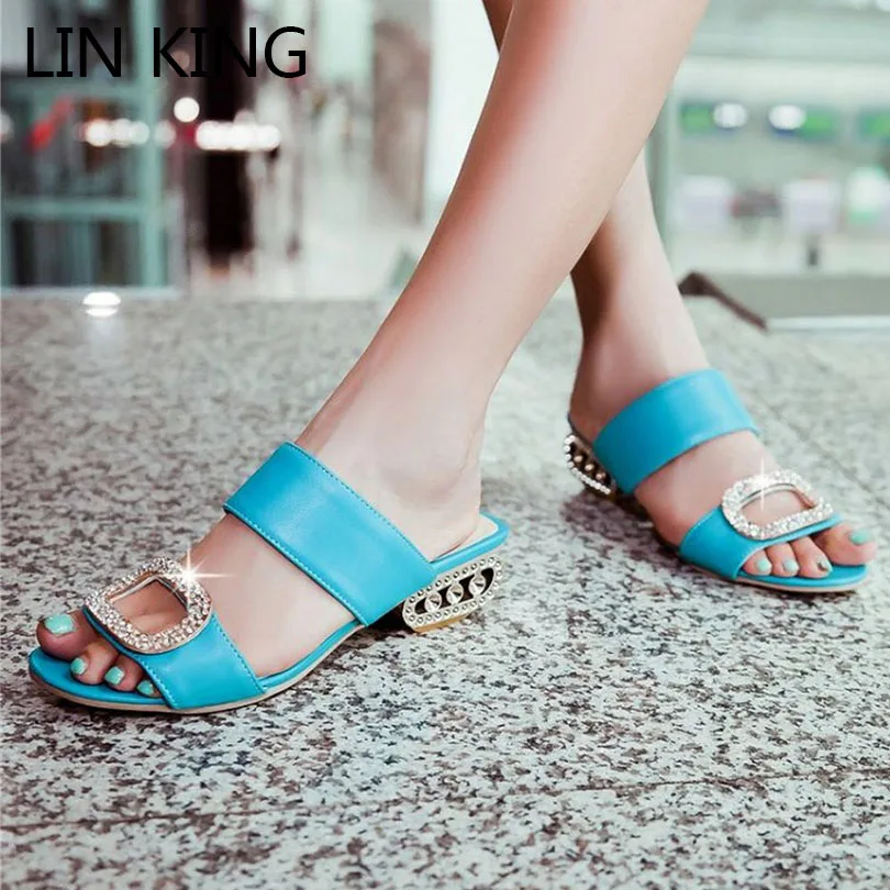 Женские богемные Шлепанцы из ПУ кожи на квадратном каблуке|fashion slippers|slippers