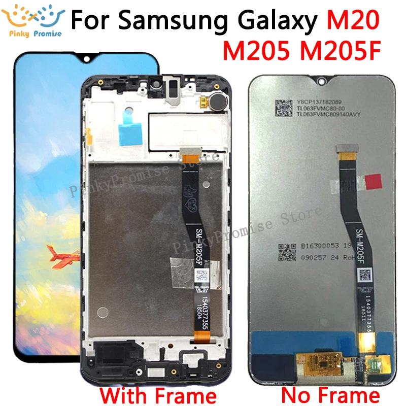 ЖК дисплей 6 3 ''для SAMSUNG Galaxy M20 2019 SM M205 M205F сенсорный экран дигитайзер в сборе