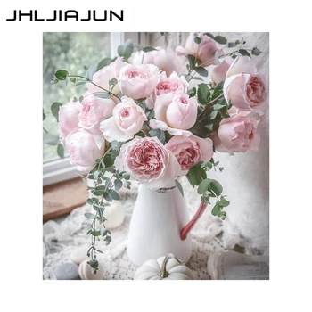 

JHLJIAJUN painting by numbers The combination of flowers and paintings is a timeless art that fills our lives with colors