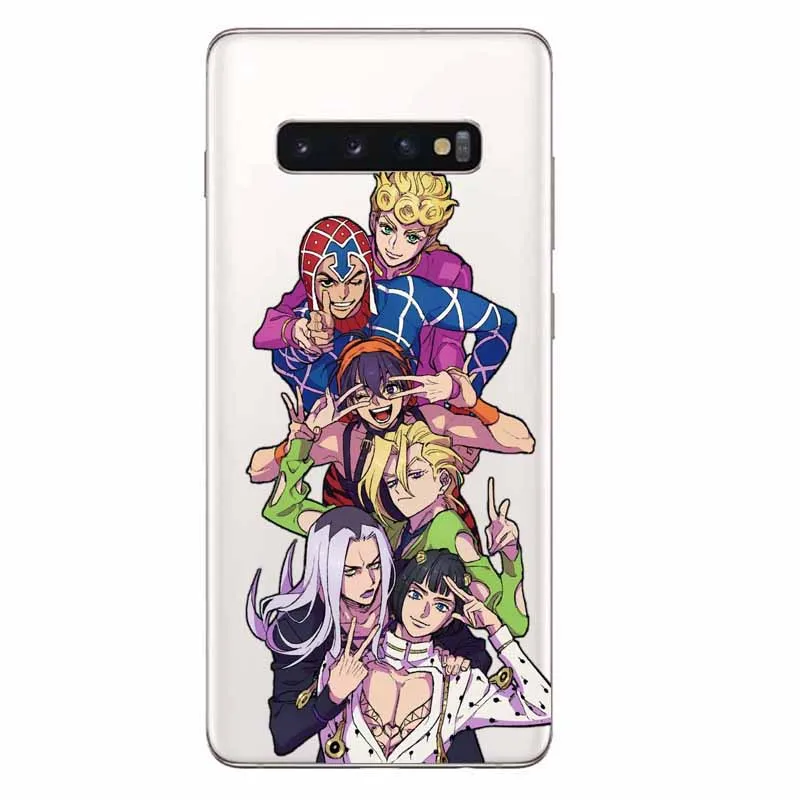 JOJO'S необычное путешествие над небом JoJo аниме ТПУ чехол для телефона для samsung Glaxy S 6 7 8 9 10 Plus Note 8 9 10