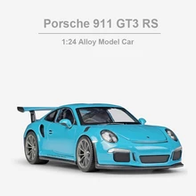 

1:24 Porsche 911 GT3 RS Alloy Blue Sports Car Model Diecasts Metal Toy Vehicles Car Metal Toy Car Model Simulation Kids Toy Gift