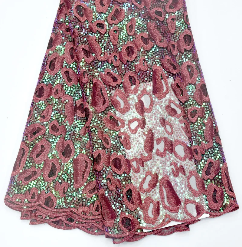 Dark wine lace Африканское свадебное платье кружевная ткань полиэстер французский Тюль Кружева пайетки женское платье кружевной материал высокое качество Африканские кружева - Цвет: Dark wine lace