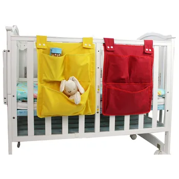

Nursery Hanging Storage Bag Diaper Pocket for Newborn Crib Bedding Set Baby Cot Bed Crib Organizer Toy
