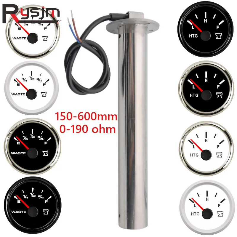 

Датчик уровня сточных вод из нержавеющей стали высокого качества, 150 ~ 600 мм, подходит для удерживающего резервуара 0-ом, измеритель уровня, 7-цветная подсветка