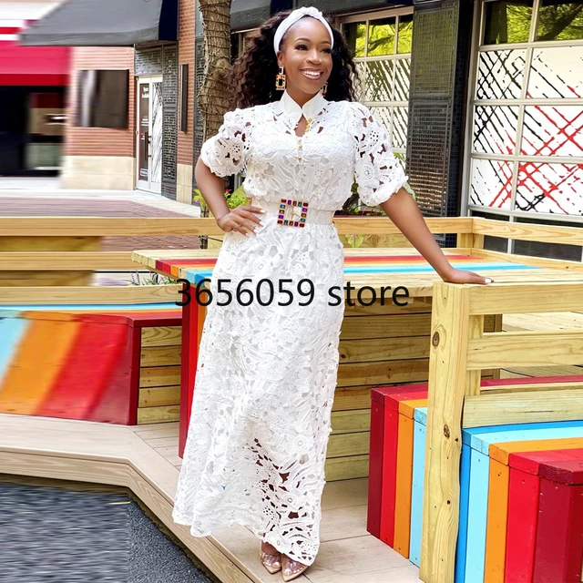 White African Dresses For Women 2021 Christmas Long Maxi Dress African  Clothes Sexy Hollow Out Robe Africaine Femme With Belt - Africa Clothing -  AliExpress