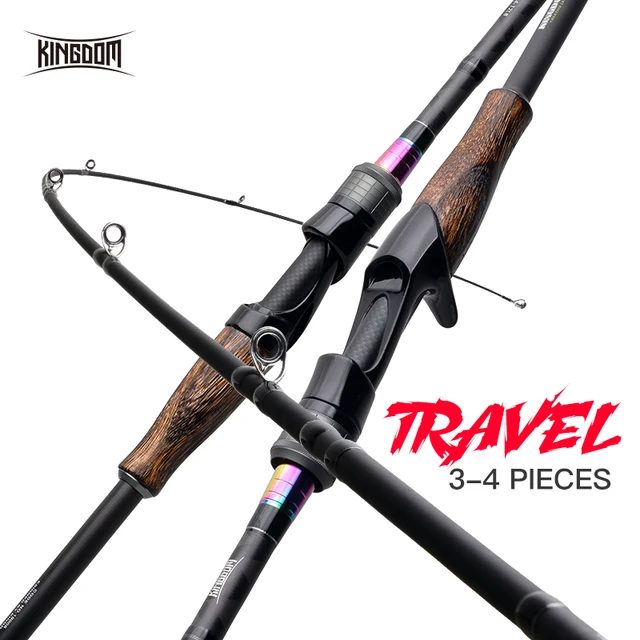 $US $35.68 Kingdom Travel Fishing Rod For Lure Fishing 3-4 Pieces Lightweight M Power Easy For Travel Spinning