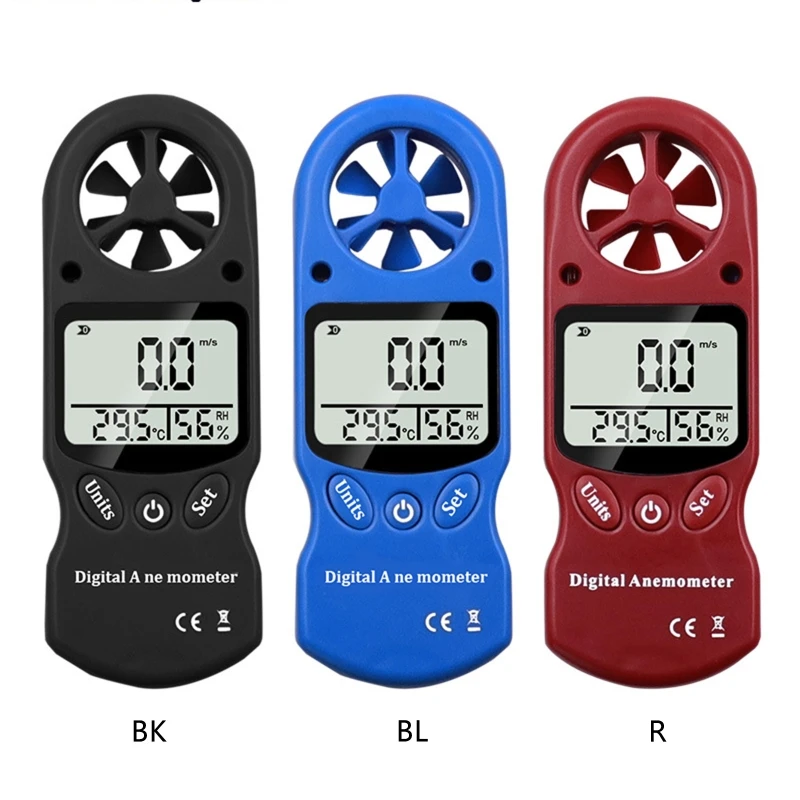 

Handheld LCD Display Digital Anemometer Wind Speed Meter Hygrometer Thermometer Air Flow Velocity Gauge Temperature Test