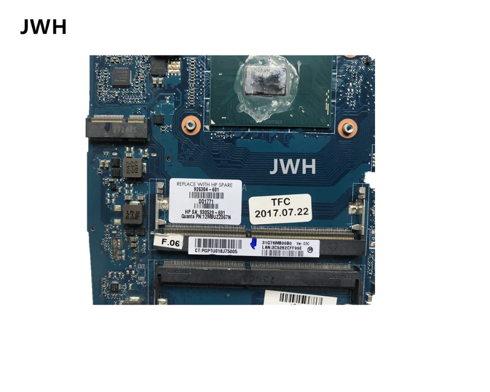 Для ноутбука hp Pavilion power 15-cb материнская плата GTX1050 2GB i7-7700HQ 926304-001 926304-501 926304-601 протестированная Рабочая
