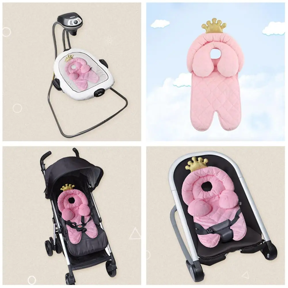 Kidlove 2Pcs/set Baby Stroller Cushion Pad+Head Shaping Pillow Infant Car Seat Protection Headrest