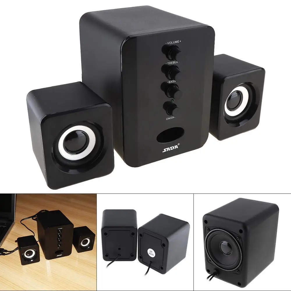 

KIITO Y11 3D Stereo Computer Speakers USB Wired Mini Combination Subwoofer Portable Speakers PC Speaker for Phone TV