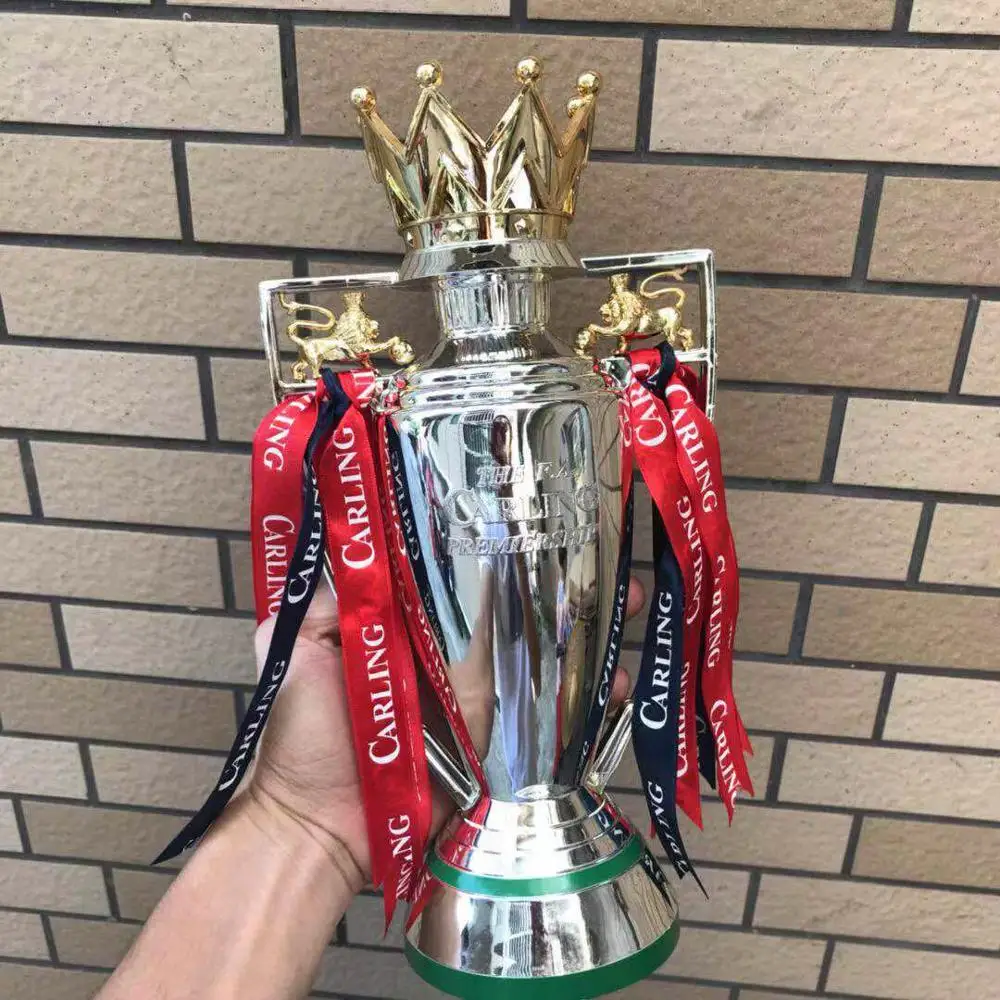 

High 30cm League Trophy Football Souvenir Cup Bank Collection Model W Gift Box Children Reward kids Gifts Toys
