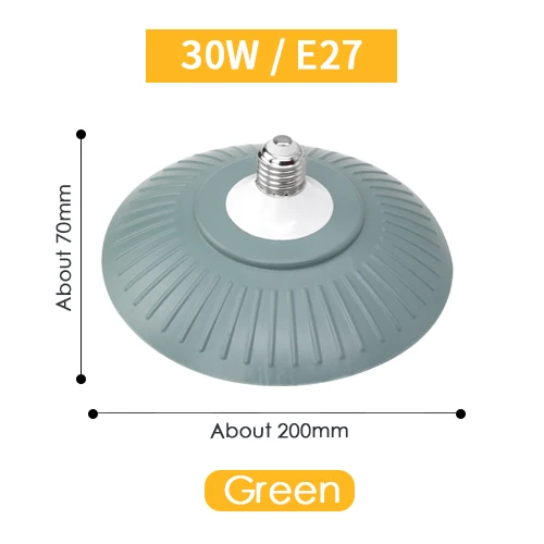 Светодиодный светильник E27 с датчиком движения 30 Вт 220 в 240 в промышленный уличный светильник Macaron IP65 Водонепроницаемый домашний декор гаражный энергосберегающий - Испускаемый цвет: Green E27