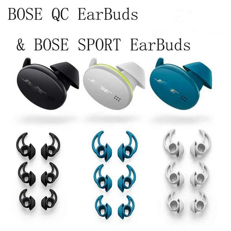 Premium Silicone Ear Tips Replacement - Pack of 6