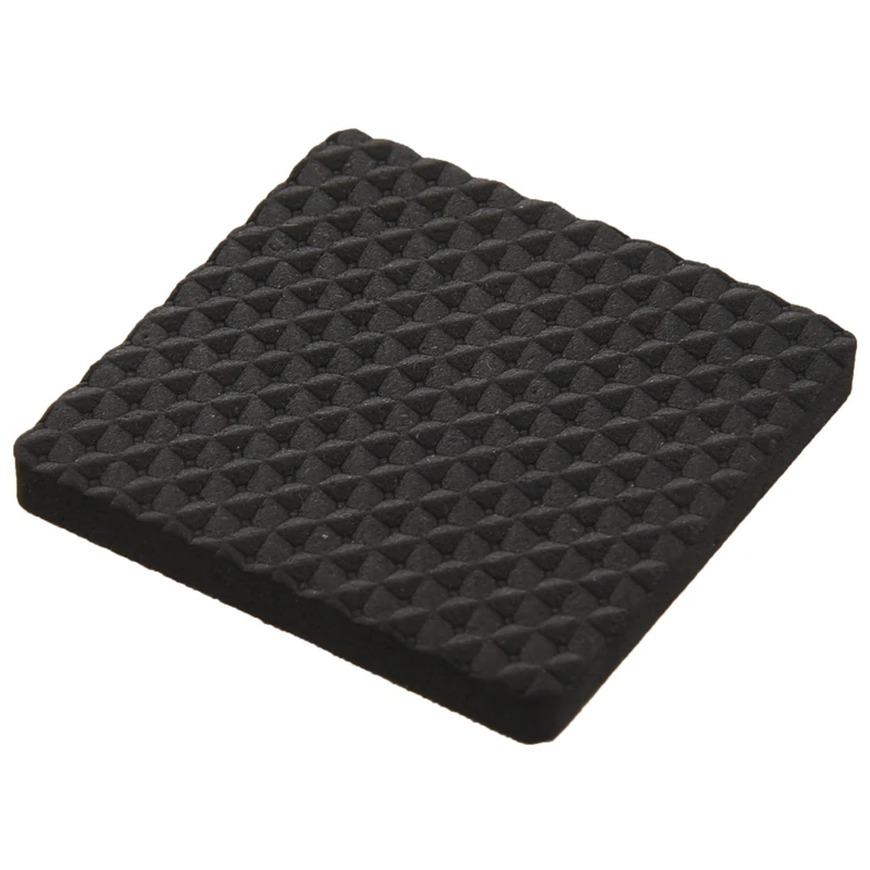 

4 Pcs Square Shaped Black Nonslip Foam Adhesive Pad Mat for Furniture