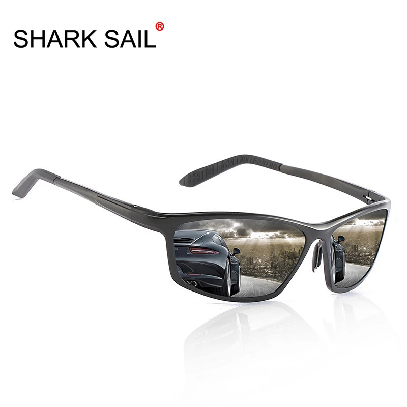 Акула парус мужские s поляризованные солнцезащитные очки для спорта на открытом воздухе вождения солнцезащитные очки для мужчин металлическая оправа солнцезащитные очки gafas de sol hombre