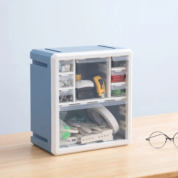 

Multi-function Storage Drawer Organizer Sundries Makeup Home Organiser Baffect Plastic Storage Box For Building Block Toy Wall