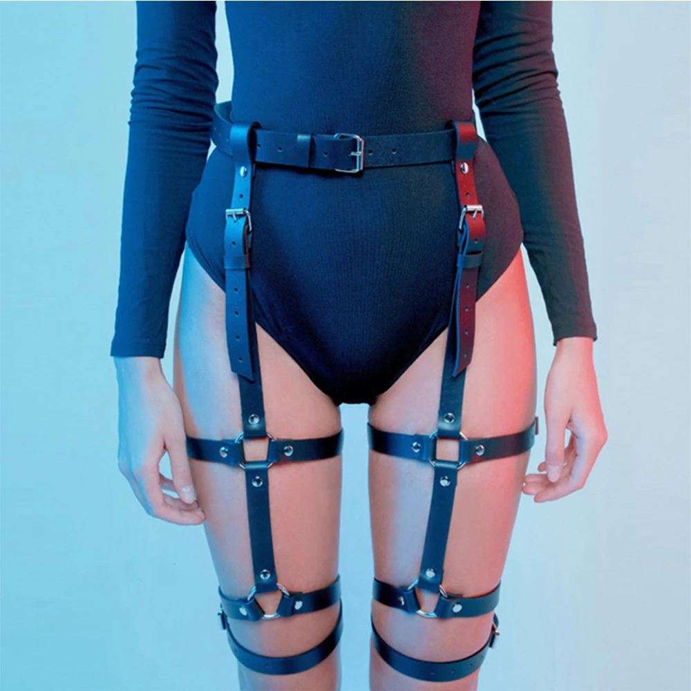 

Harness Garter Belt Erotic Lingerie Cage Suspender Belt Bondage Harness Gothic Punk Style Garter Leg Stocking Belt Lovely Xun