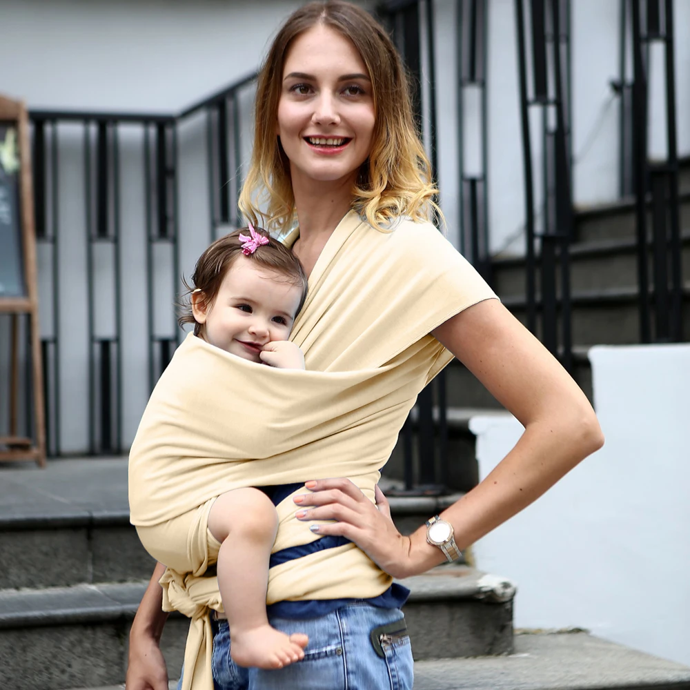 Baby Wrap Baby Carrier Sling- Original Stretchy Infant Sling, Perfect for Newborn Babies and Children up to 35 lbs - Цвет: BC0017