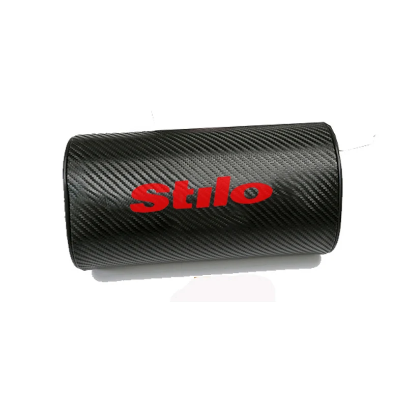 Для Fiat stilo углеродное волокно текстура из искусственной кожи авто сиденье головы шеи Отдых подушки - Цвет: 1pcred