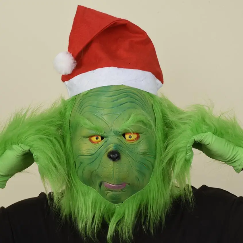 How The Grinch Stole Christmas Cosplay Mask With Gloves