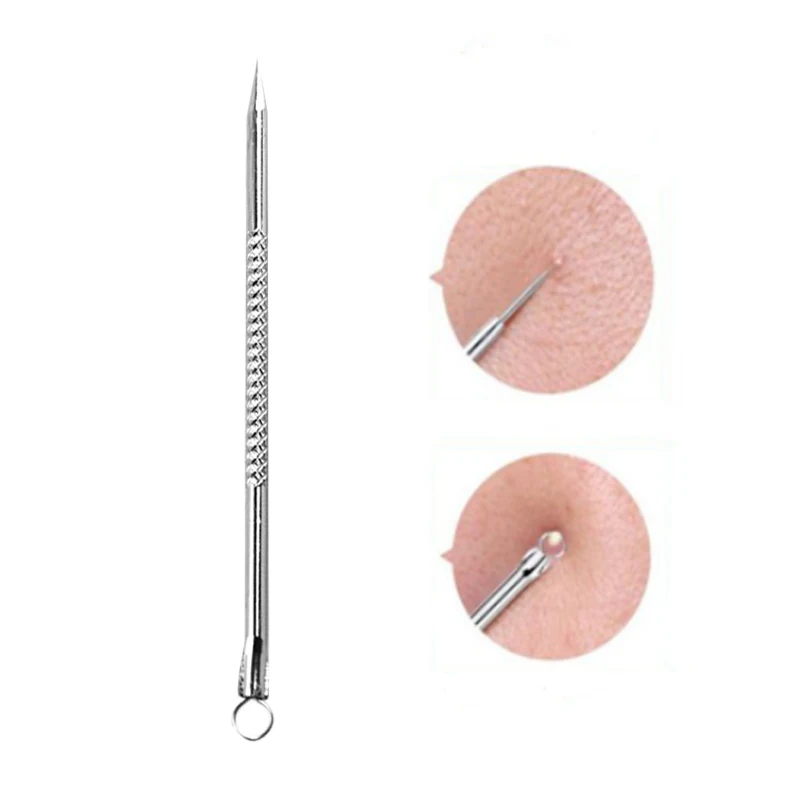 Anti-Acné aguja para acné removedor Extractor de la espinilla manchas de negro poro herramienta para cuidado de la piel Facial agujas Facial limpiador de poros