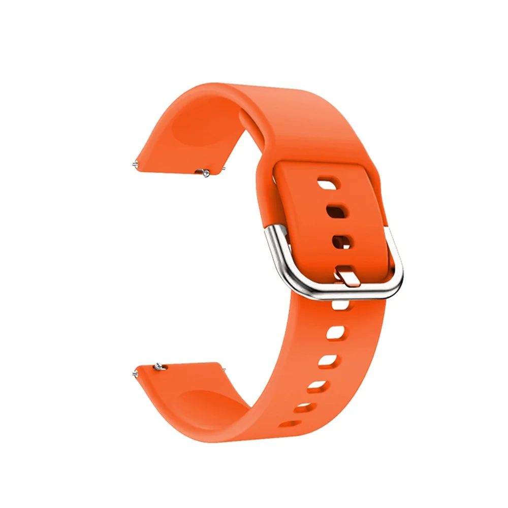 Мягкий силиконовый сменный ремешок для наручных часов ремешок 20 мм браслеты для Huami Amazfit Bip samsung Galaxy Watch Active 2 42 мм - Цвет: orange