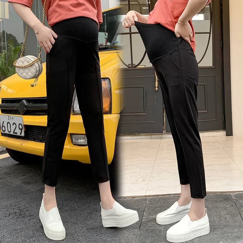 

Photo Shoot 2019 Pregnant Women's Pants Thin Type for Spring And Autumn Korean-style Fashion Mom Outer Wear Casual Leggings for