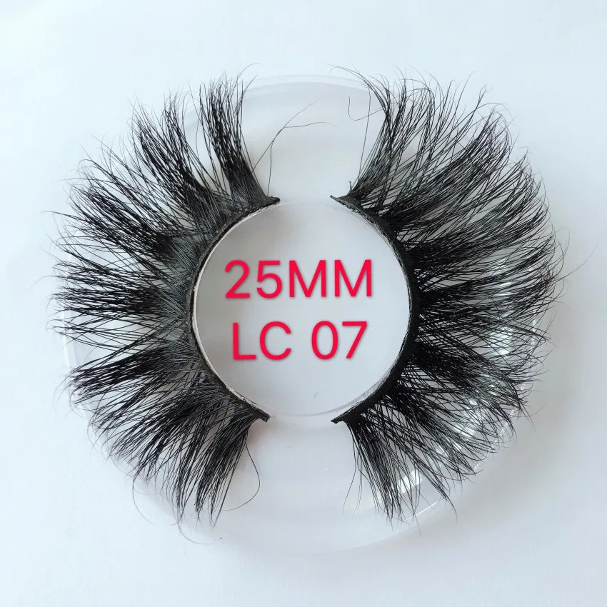 25mm LC07 10 пар длина 25 мм норковые ресницы Экстра длинные 3 норковые ресницы большие драматические перекрещивающиеся пряди ресницы натуральные ресницы расширение - Цвет: 25mm LC07