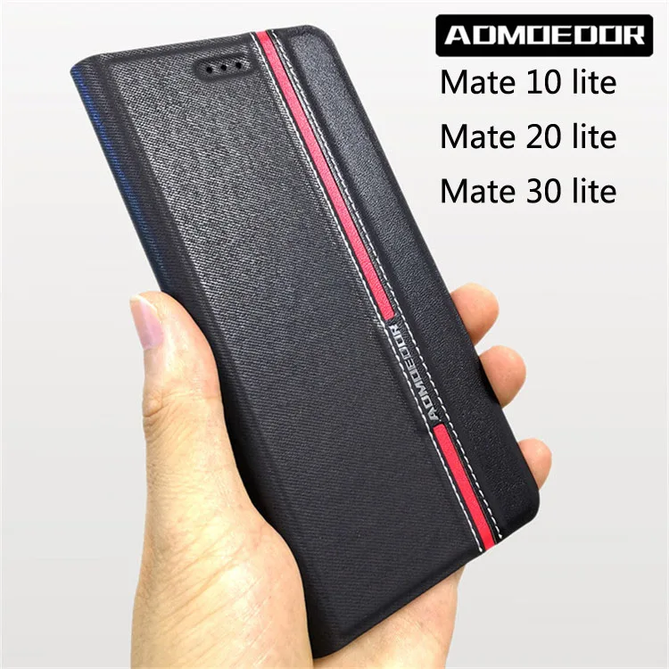 huawei mate 10 20 lite Case Ultra thin Leather flip cover for 30 back cases Wallet Style Stand | Мобильные телефоны и