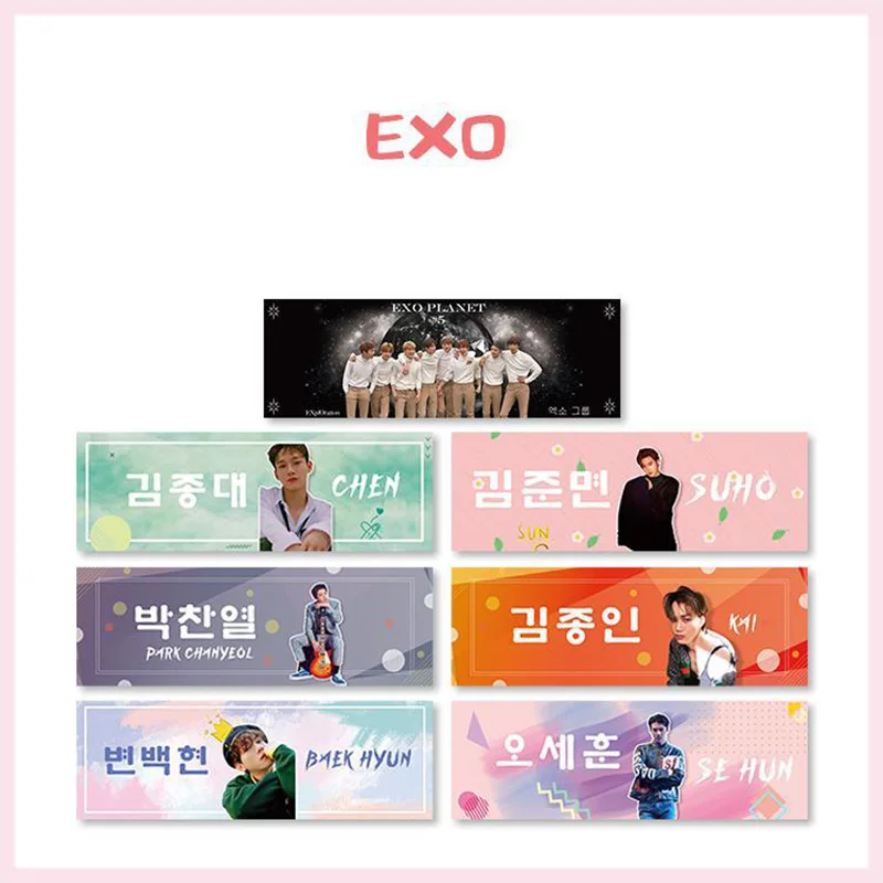 

EXO Planet 5 Exploration Concert Support Hand Banner Fabric Hang Up Poster for Fans Collection Gift XIUMIN SUHO LAY BAEKHYUN 514