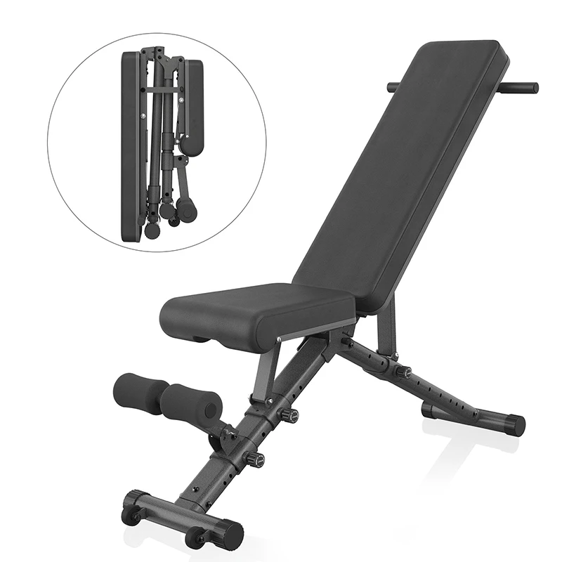 multifunctional weight bench, folding weight training bench, foldable gym bench