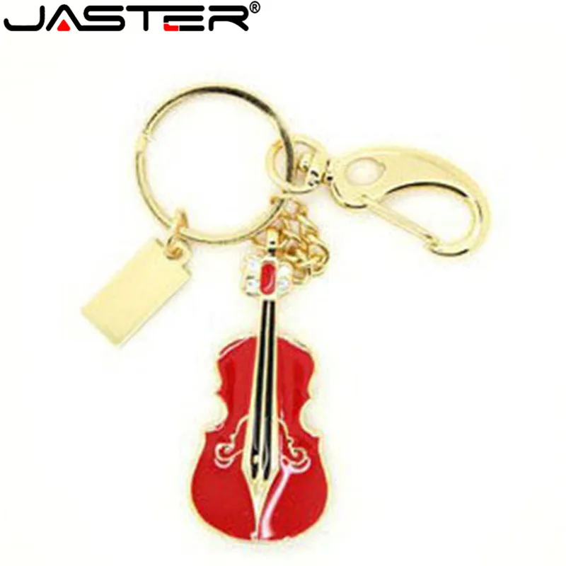 Металлическая мини скрипка JASTER для гитары USB флеш накопитель со стразами 64 ГБ/16