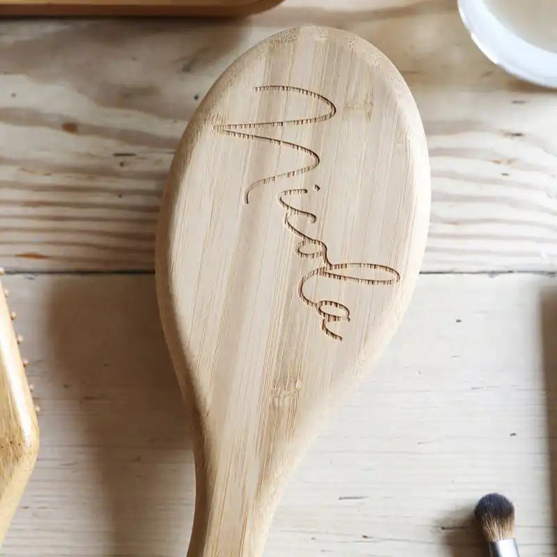 personalised wooden baby brush