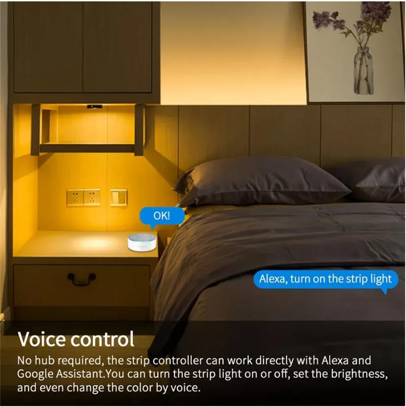 Flexível RGB LED Strip Light Controller, RGB