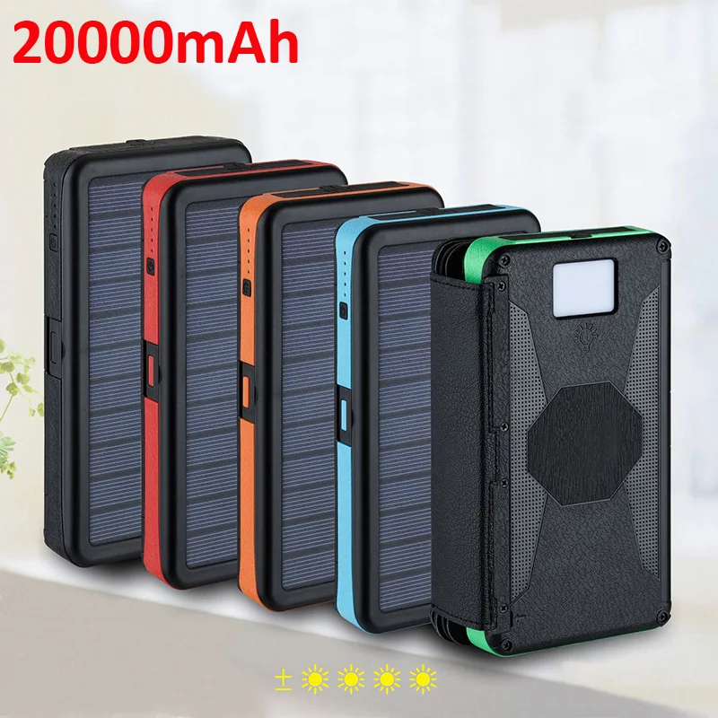 Portable 20000mAh Solar Power Bank Folding Foldable Solar Panel Solar Charger External Battery Solar Powerbank For Mobile Phones Portable 20000mAh Solar Power Bank Folding Foldable Solar Panel Solar Charger External Battery Solar Powerbank For Mobile Phones