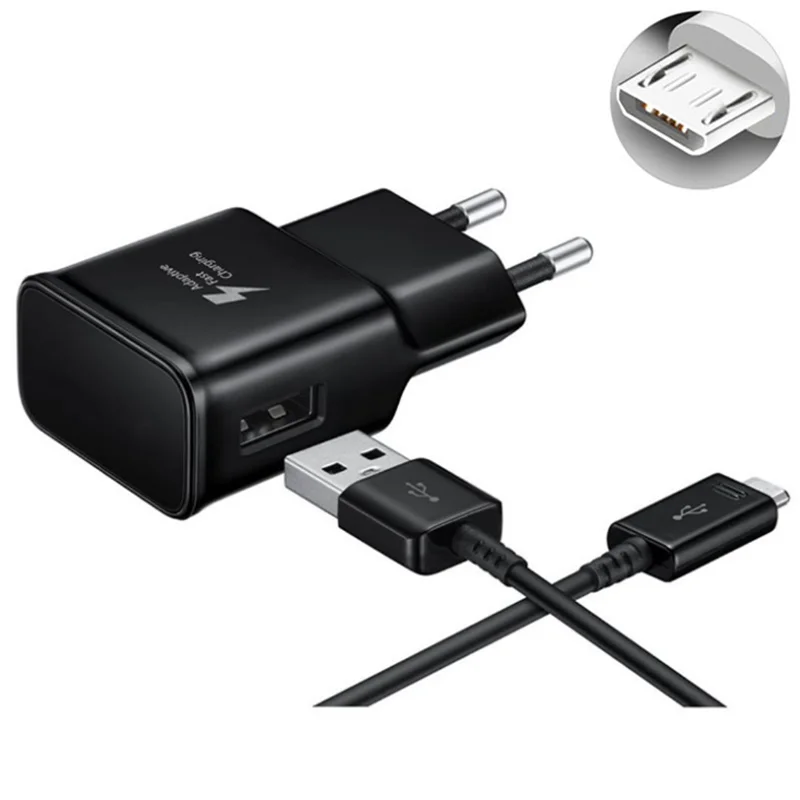 Для Samsung зарядное устройство Адаптивное быстрое адаптер USB Micro кабель для A8 A7 A5 A9 C5