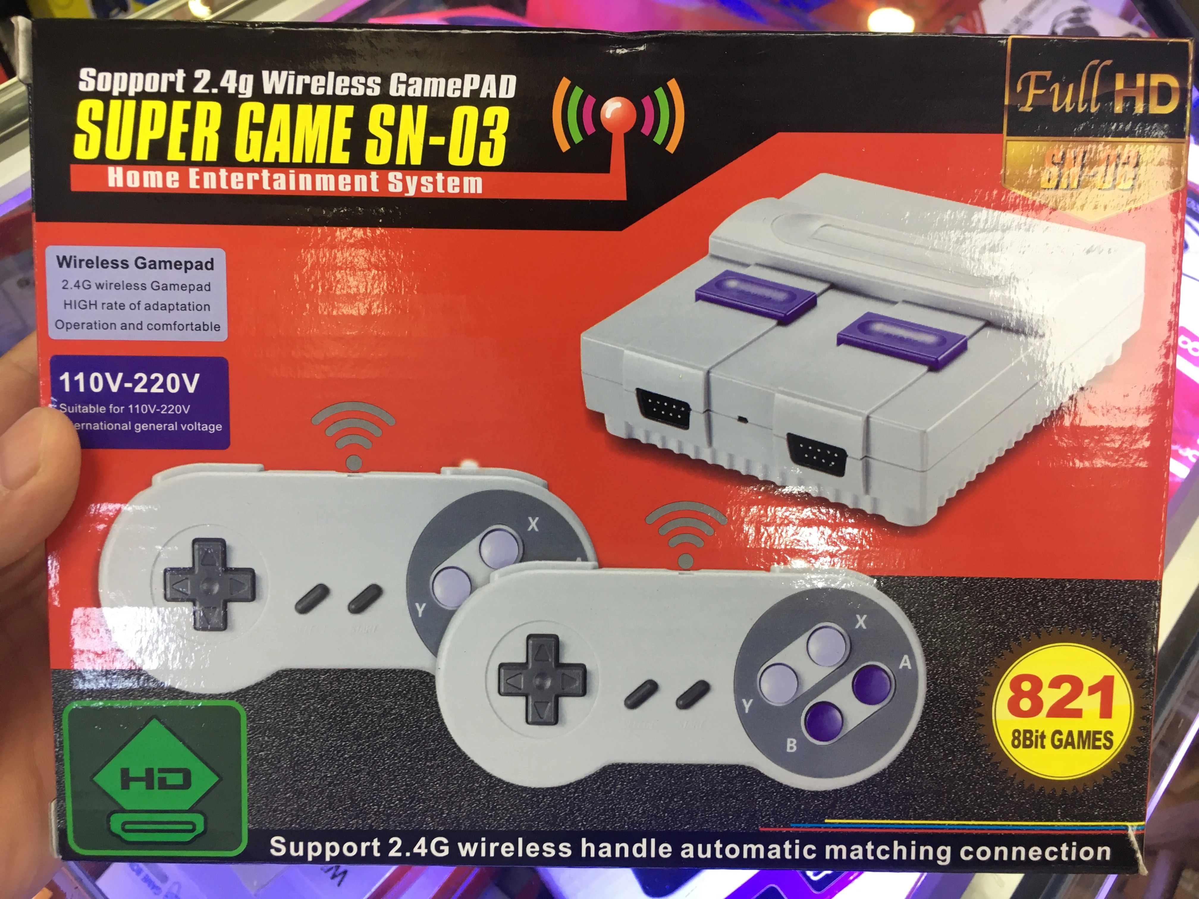 Sn-03 821games Retro Video Game Console Forsnes Game 2.4g 2 Wireless  Gamepad Controller Hd Hdmi Tv Out Super Game For Kids Gift - Handheld Game  Players - AliExpress