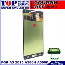 Замена супер AMOLED lcd s для samsung Galaxy A5 A500 A500F A500FU A500H A500M телефон ЖК-дисплей сенсорный экран дигитайзер