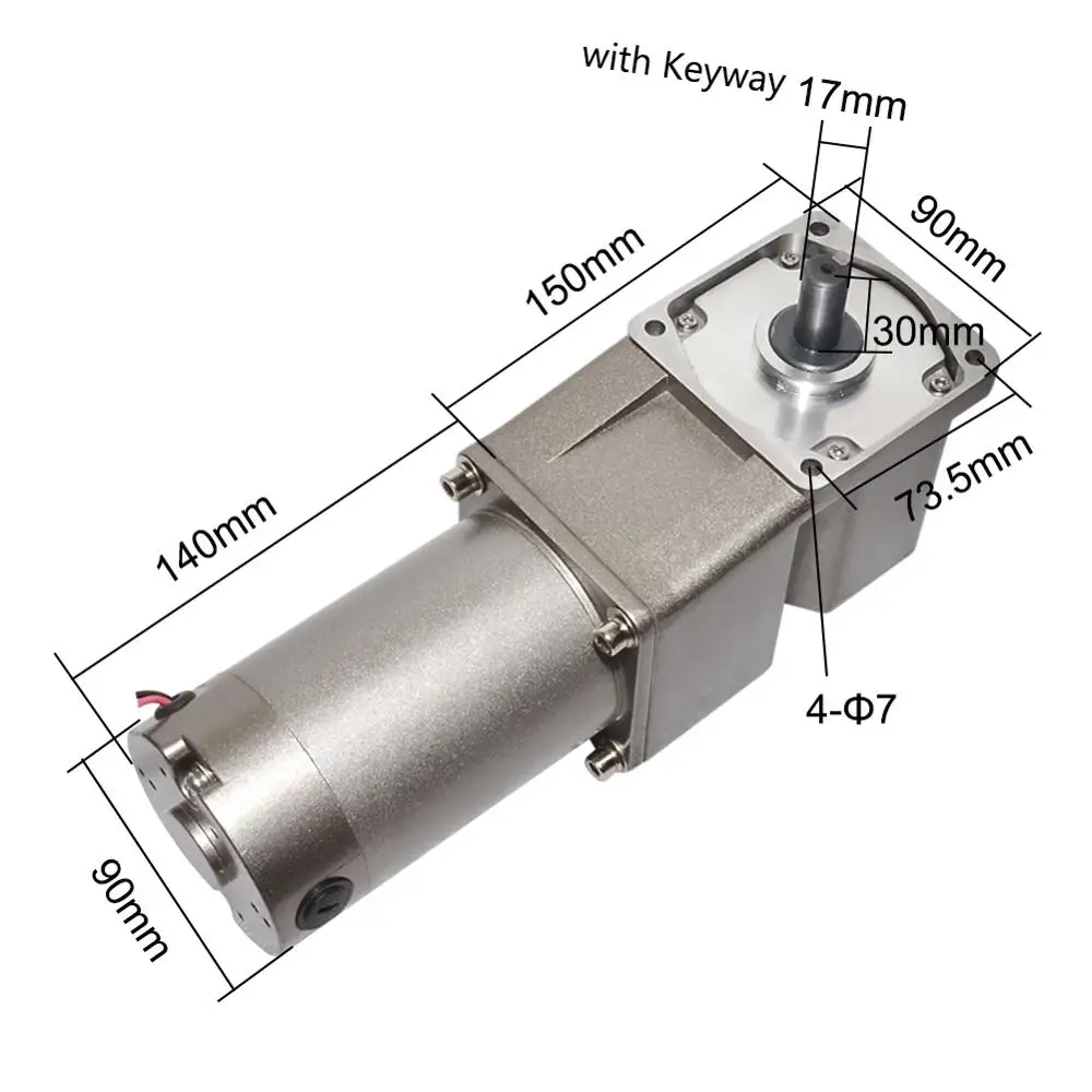 DC 12V 24V 90V мотор коробки передач 120W с 5GURA зубчатой головкой прямоугольный редуктор 6-600 об./мин скорость дополнительно высокий крутящий момент CW CCW мотор-редуктор