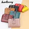 Fashion Small Oil wax Leather Wallet Women Stylish Zipper & Hasp Card Wallet Woman High Quality Short Credit Card Holder Purse 5