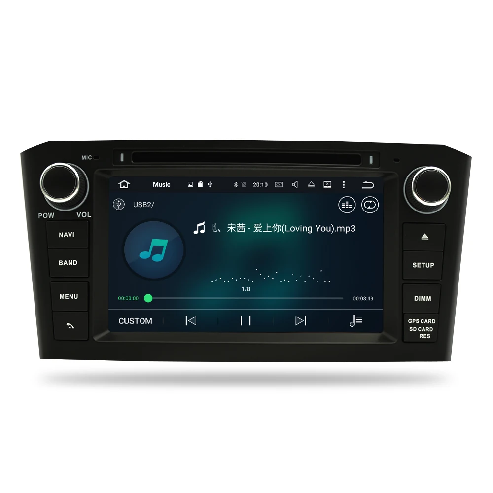 Мультимедийная головка для Toyota Avensis/T25 10 0 2003 Android 2008 4 Гб ОЗУ DVD стерео GPS навигация