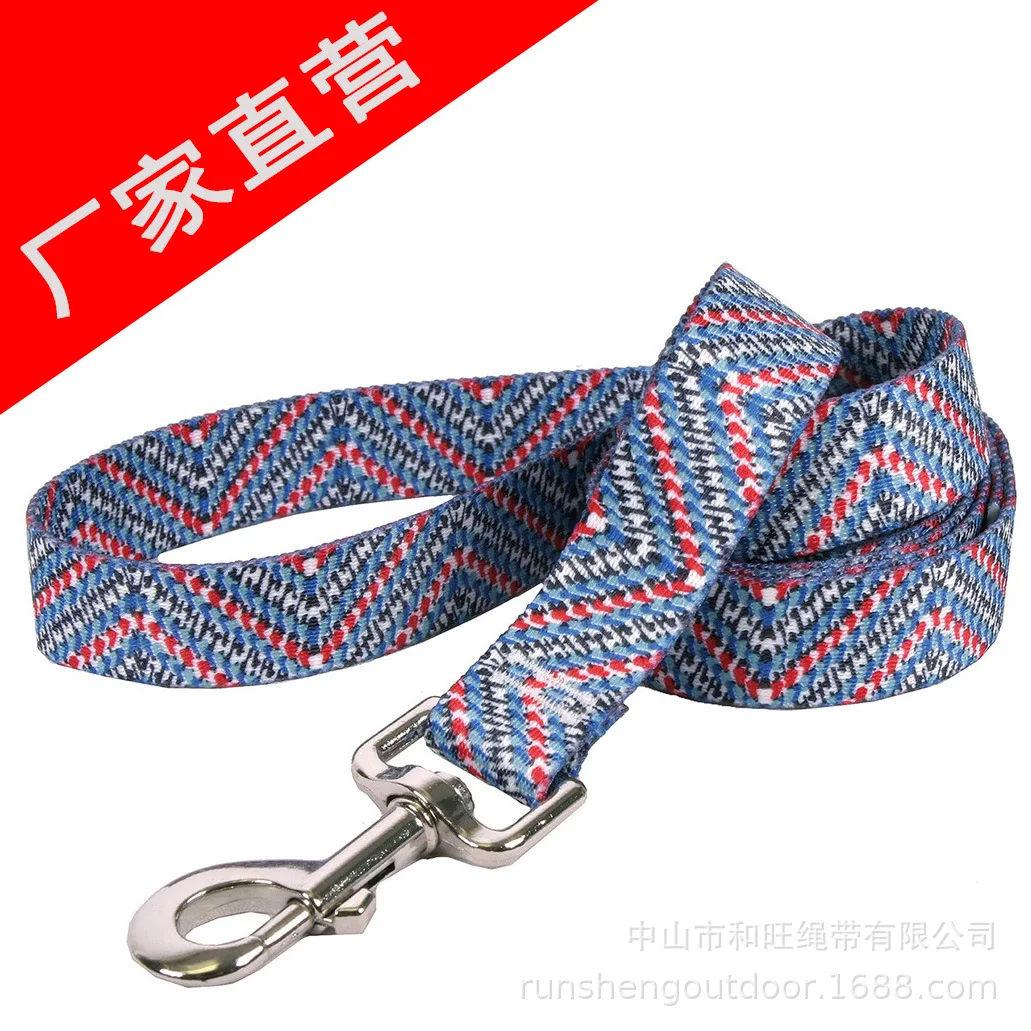 

Outdoor Supplies Pet Rope Hot Selling Dog Pulling Rope Printed Hand Holding Rope Small And Medium Pet Nylon Traction Belt